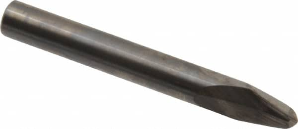 Accupro - 10° Taper Angle per Side, 7/32" Small End Diam, 0.366" LOC, Solid Carbide 2 Flute Tapered Ball End Mill - 2-1/2" OAL, 5/16" Shank Diam, Spiral Flute - Benchmark Tooling