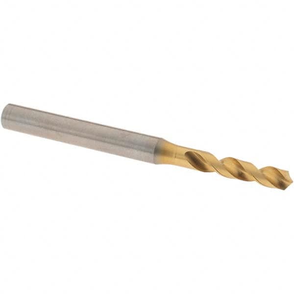 Screw Machine Length Drill Bit: 0.1752″ Dia, 120 °, High Speed Steel Coated, Right Hand Cut, Spiral Flute, Straight-Cylindrical Shank, Series 1100