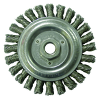 6" Diameter - 5/8-11" Arbor Hole - Stringer Bead Twist Steel Wire Straight Wheel - Benchmark Tooling