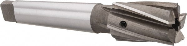 Value Collection - 1-1/4" Diam, 5 Flutes, Morse Taper Shank, Interchangeable Pilot Counterbore - Benchmark Tooling