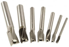 Value Collection - 7 Piece, 3 Flutes, Straight Shank, Interchangeable Pilot Counterbore Set - Benchmark Tooling