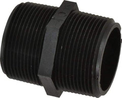 Green Leaf - 1-1/2" Polypropylene Plastic Pipe Hex Nipple - MIPT x MIPT End Connections - Benchmark Tooling