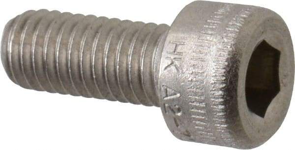 Holo-Krome - M5x0.80 Metric Coarse Hex Socket Drive, Socket Cap Screw - Grade Austenitic A4 Stainless Steel, Uncoated, Fully Threaded, 12mm Length Under Head - Benchmark Tooling