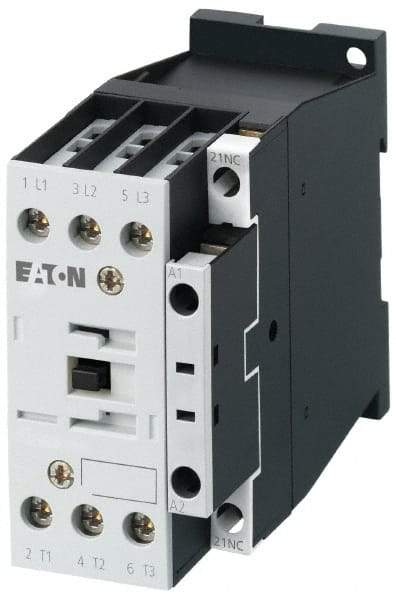 Eaton Cutler-Hammer - 3 Pole, 24 Coil VAC, 18 Amp, Nonreversible Open Enclosure IEC Contactor - 1 Phase hp: 2 at 115 V, 2 at 200 V, 3 at 230 V, 3 Phase hp: 10 at 460 V, 15 at 575 V, 5 at 200 V, 5 at 230 V, 18 Amp Inductive Load Rating Listed - Benchmark Tooling