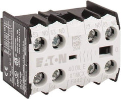 Eaton Cutler-Hammer - 6 to 9 Amp, Contactor Front Mount Auxiliary Contact - For Use with Miniature Contactor and XTRM Miniature Control Relay - Benchmark Tooling