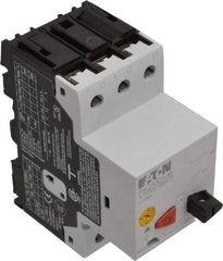 Eaton Cutler-Hammer - 16 Amp, IEC, Open Pushbutton Manual Motor Starter - 45mm Wide x 85mm Deep x 3.6667" High, 10 hp at 480 V, 10 hp at 600 V, 3 hp at 200 V & 5 hp at 240 V, CE Approved, CSA Certified, DIN VDE, EN/IEC, UL 508 Type E Compliant & UL Listed - Benchmark Tooling