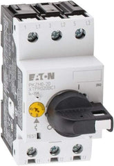 Eaton Cutler-Hammer - 20 Amp, IEC, Open Pushbutton Manual Motor Starter - 45mm Wide x 94mm Deep x 3.6667" High, 15 hp at 600 V & 5 hp at 200 V, CE Approved, CSA Certified, DIN VDE, EN/IEC, UL 508 Type E Compliant & UL Listed - Benchmark Tooling