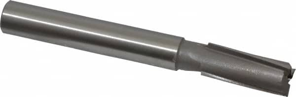 Made in USA - 17/32" Diam, 1/2" Shank, Diam, 3 Flutes, Straight Shank, Interchangeable Pilot Counterbore - Benchmark Tooling