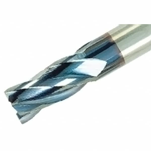 Iscar - 1/8" Diam 4 Flute Solid Carbide 0.004" Chamfer Width Corner Chamfer End Mill - Benchmark Tooling