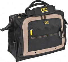 CLC - 58 Pocket Tan & Black Polyester Tool Bag - 18" Wide x 7" Deep x 14" High - Benchmark Tooling