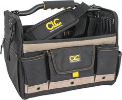 CLC - 21 Pocket Tan & Black Polyester Tool Tote - 14" Wide x 11" Deep x 11" High - Benchmark Tooling