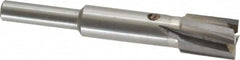 Value Collection - 15/32" Diam, 1/4" Shank, Diam, 4 Flutes, Straight Shank, Interchangeable Pilot Counterbore - Benchmark Tooling