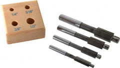 Value Collection - 1/4 to 1/2" Fillister Head Screw Compatible, High Speed Steel, Solid Pilot Counterbore Set - Benchmark Tooling