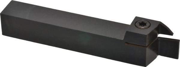 Kennametal - External Thread, 0.55" Max Depth of Cut, 3mm Min Groove Width, 127mm OAL, Right Hand Indexable Grooving Cutoff Toolholder - 19.05mm Shank Height x 19.05mm Shank Width, A4..03.. Insert Style, A4SM Toolholder Style, Series A4 - Benchmark Tooling