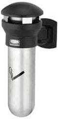 Rubbermaid - 0.6 Gal Stainless Steel Cigarette & Cigar Receptacle - 11-5/8" Wide x 18" High - Benchmark Tooling