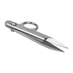 Clauss - 1-1/4" Length of Cut, Straight Pattern Nipper Snip - 4-1/4" OAL, Double Plated Chrome Over Nickel Handle - Benchmark Tooling