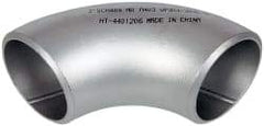 Merit Brass - 2" Grade 304L Stainless Steel Pipe 90° Long Radius Elbow - Butt Weld x Butt Weld End Connections - Benchmark Tooling