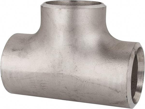 Merit Brass - 2-1/2" Grade 304L Stainless Steel Pipe Tee - Butt Weld x Butt Weld x Butt Weld End Connections - Benchmark Tooling