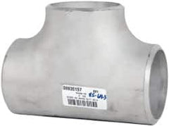 Merit Brass - 3" Grade 304L Stainless Steel Pipe Tee - Butt Weld x Butt Weld x Butt Weld End Connections - Benchmark Tooling