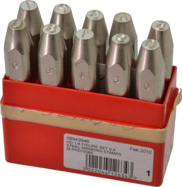 Pryor - 10 Piece, 1/4" Character Steel Stamp Set - Figures, Heavy Duty - Benchmark Tooling