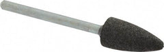 Cratex - 3/8" Max Diam x 3/4" Thick, Shape Code B52, Rubberized Point - Medium Grade, Aluminum Oxide, Mounted - Benchmark Tooling