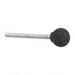Cratex - 1/2" Max Diam x 1/2" Thick, Shape Code B121, Rubberized Point - Medium Grade, Aluminum Oxide, Mounted - Benchmark Tooling
