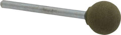 Cratex - 1/2" Max Diam x 1/2" Thick, Shape Code B121, Rubberized Point - Fine Grade, Aluminum Oxide, Mounted - Benchmark Tooling