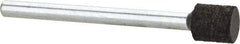 Cratex - 1/4" Max Diam x 1/4" Thick, Shape Code W160, Rubberized Point - Medium Grade, Aluminum Oxide, Mounted - Benchmark Tooling
