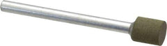 Cratex - 1/4" Max Diam x 1/4" Thick, Shape Code W160, Rubberized Point - Fine Grade, Aluminum Oxide, Mounted - Benchmark Tooling