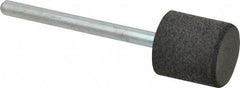 Cratex - 1/2" Max Diam x 1/2" Thick, Shape Code W185, Rubberized Point - Medium Grade, Aluminum Oxide, Mounted - Benchmark Tooling