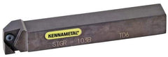 Kennametal - STGC, Right Hand Cut, 25mm Shank Height x 25mm Shank Width, Neutral Rake Indexable Turning Toolholder - 150mm OAL, TC..16T3.. Insert Compatibility, Series Screw-On - Benchmark Tooling