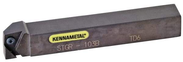 Kennametal - STGC, Right Hand Cut, 16mm Shank Height x 16mm Shank Width, Neutral Rake Indexable Turning Toolholder - 100mm OAL, TC..16T3.. Insert Compatibility, Series Screw-On - Benchmark Tooling