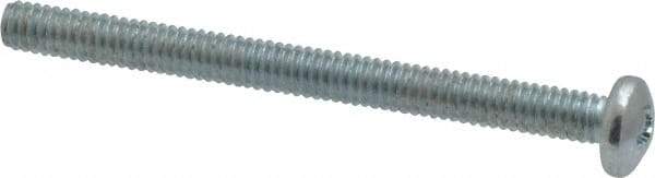 Value Collection - #8-32 UNC, 2" Length Under Head Phillips Drive Machine Screw - Pan Head, Grade 2 Steel, Zinc-Plated Finish, Without Washer - Benchmark Tooling