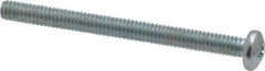 Value Collection - #8-32 UNC, 2" Length Under Head Phillips Drive Machine Screw - Pan Head, Grade 2 Steel, Zinc-Plated Finish, Without Washer - Benchmark Tooling