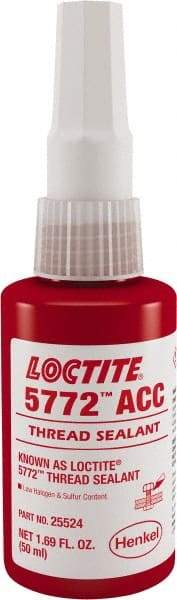 Loctite - 50 mL, Yellow, Low Strength Liquid Thread Sealant - 24 hr Full Cure Time - Benchmark Tooling