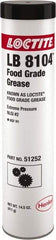 Loctite - 14.5 oz Cartridge Aluminum Complex Extreme Pressure Grease - White, Food Grade & Extreme Pressure, 450°F Max Temp, - Benchmark Tooling