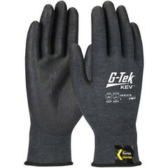 09-K1218/M Gloves w/Kevlar Brand - G-Tek KEV - Kevlar Engineered Yarn - Gray 18 Gauge - NeoFoam - ANSI A3 - Exact Industrial Supply