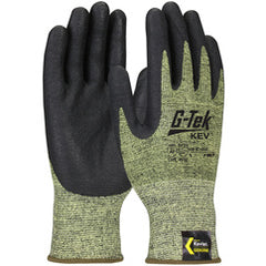 09-K1600/XXL Gloves w/Kevlar Brand - G-Tek KEV - Kevlar Engineered Yarn - Yel/Blk 13 Gauge - Nitrile Foam - A7 - Benchmark Tooling