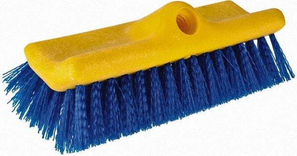 Rubbermaid - 2" Bristle Length, Polypropylene Scrub Brush - 10" OAL, Blue, Plastic Block - Benchmark Tooling