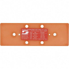 Dynabrade - 8 x 2-3/4" Rectangular Adhesive/PSA Backing Pad - Dynaline Compatible, Screw Attachment, Vacuum Pad, 3/8" Thick, Medium Density - Benchmark Tooling