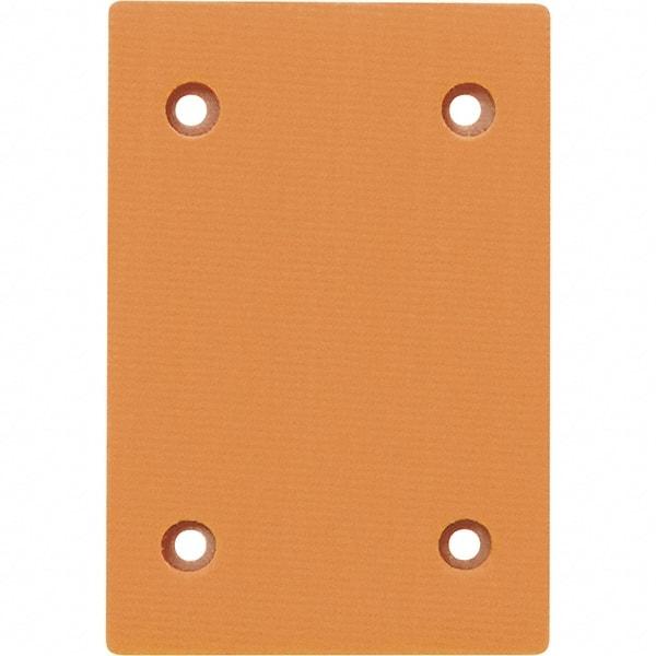 Dynabrade - 4-5/16 x 4" Rectangular Adhesive/PSA Backing Pad - Dynabug Model T Compatible, Clip Attachment, Nonvacuum Pad, 1/4" Thick, Medium Density - Benchmark Tooling