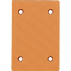 Dynabrade - 4-1/4 x 3" Rectangular Hook Face Backing Pad - Dynabug II Compatible, Screw Attachment, Nonvacuum Pad, 3/8" Thick, Medium Density, Long Nap - Benchmark Tooling