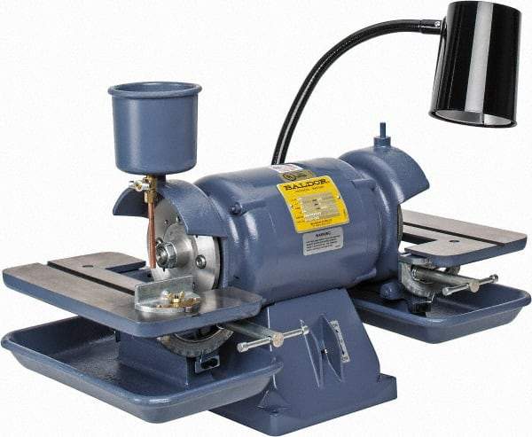 Baldor - 6" Wheel Diam x 1" Wheel Width, 1/2 hp Bench Grinder - 1-1/4" Arbor Hole Diam, 1 Phase, 3,600 Max RPM, 115 Volts - Benchmark Tooling