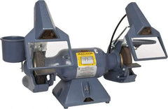 Baldor - 7" Wheel Diam x 1" Wheel Width, 1/2 hp Grinder - 5/8" Arbor Hole Diam, 1 Phase, 3,600 Max RPM, 115/230 Volts - Benchmark Tooling