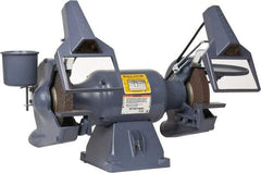 Baldor - 8" Wheel Diam x 1" Wheel Width, 3/4 hp Grinder - 3/4" Arbor Hole Diam, 1 Phase, 3,600 Max RPM, 115/230 Volts - Benchmark Tooling