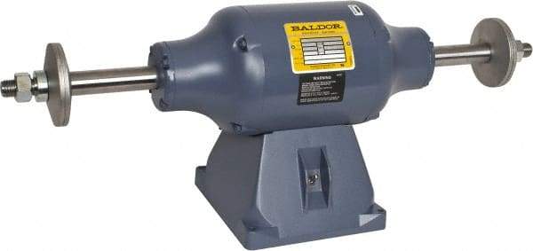 Baldor - 10" Wheel Diam x 1-1/4" Wheel Width, 1 hp Buffer - 7/8" Arbor Hole Diam, 1 Phase, 1,800 Max RPM, 115/230 Volts - Benchmark Tooling