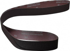 Norton - 2" Wide x 72" OAL, 80 Grit, Aluminum Oxide Abrasive Belt - Aluminum Oxide, Medium, Coated, X Weighted Cloth Backing, Series R228 - Benchmark Tooling