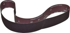 Norton - 2-1/2" Wide x 60" OAL, 60 Grit, Aluminum Oxide Abrasive Belt - Aluminum Oxide, Medium, Coated, X Weighted Cloth Backing, Series R228 - Benchmark Tooling