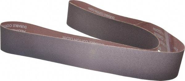 Norton - 2-1/2" Wide x 60" OAL, 80 Grit, Aluminum Oxide Abrasive Belt - Aluminum Oxide, Medium, Coated, X Weighted Cloth Backing, Series R228 - Benchmark Tooling