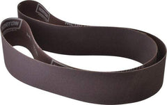 Norton - 2-1/2" Wide x 60" OAL, 120 Grit, Aluminum Oxide Abrasive Belt - Aluminum Oxide, Fine, Coated, X Weighted Cloth Backing, Series R228 - Benchmark Tooling